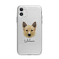 Canadian Eskimo Dog Personalised Apple iPhone 11 in White with Bumper Case