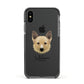 Canadian Eskimo Dog Personalised Apple iPhone Xs Impact Case Black Edge on Black Phone