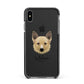 Canadian Eskimo Dog Personalised Apple iPhone Xs Max Impact Case Black Edge on Black Phone