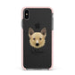 Canadian Eskimo Dog Personalised Apple iPhone Xs Max Impact Case Pink Edge on Black Phone