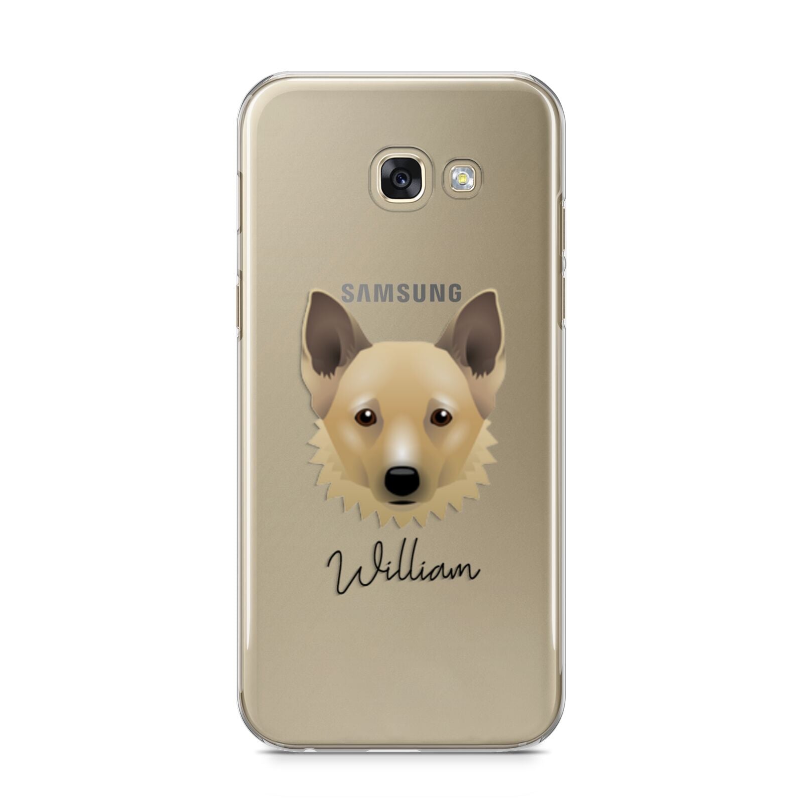 Canadian Eskimo Dog Personalised Samsung Galaxy A5 2017 Case on gold phone