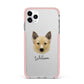 Canadian Eskimo Dog Personalised iPhone 11 Pro Max Impact Pink Edge Case