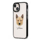 Canadian Eskimo Dog Personalised iPhone 13 Black Impact Case Side Angle on Silver phone