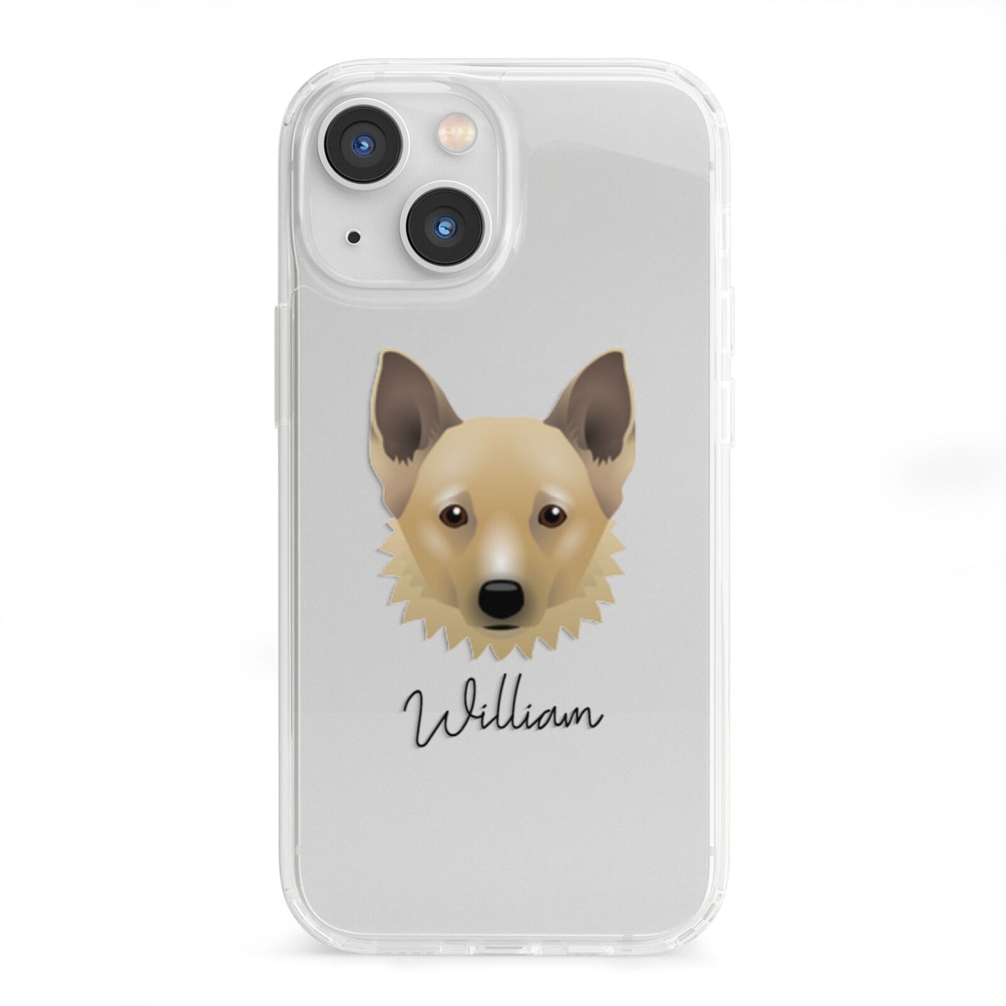 Canadian Eskimo Dog Personalised iPhone 13 Mini Clear Bumper Case