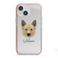 Canadian Eskimo Dog Personalised iPhone 13 Mini TPU Impact Case with Pink Edges