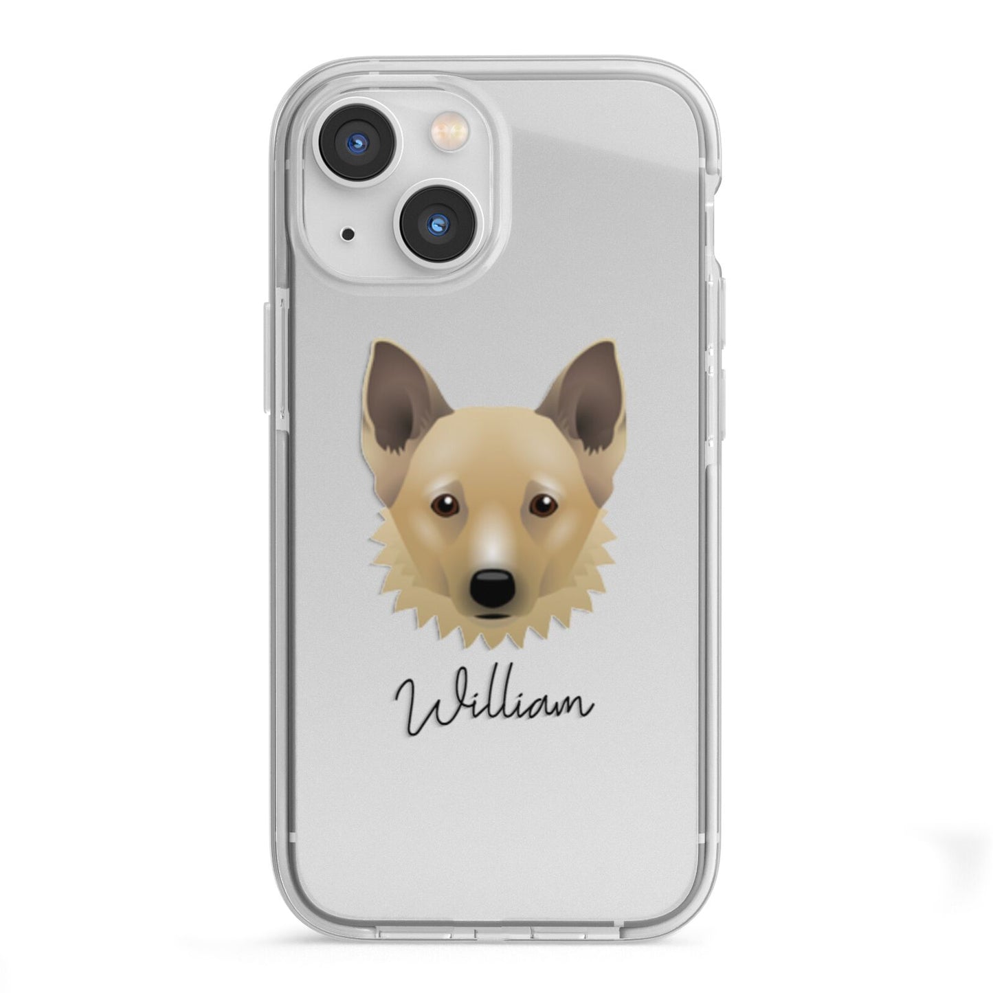 Canadian Eskimo Dog Personalised iPhone 13 Mini TPU Impact Case with White Edges