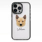 Canadian Eskimo Dog Personalised iPhone 13 Pro Black Impact Case on Silver phone