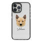 Canadian Eskimo Dog Personalised iPhone 13 Pro Max Black Impact Case on Silver phone