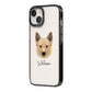 Canadian Eskimo Dog Personalised iPhone 14 Black Impact Case Side Angle on Silver phone