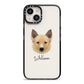 Canadian Eskimo Dog Personalised iPhone 14 Black Impact Case on Silver phone