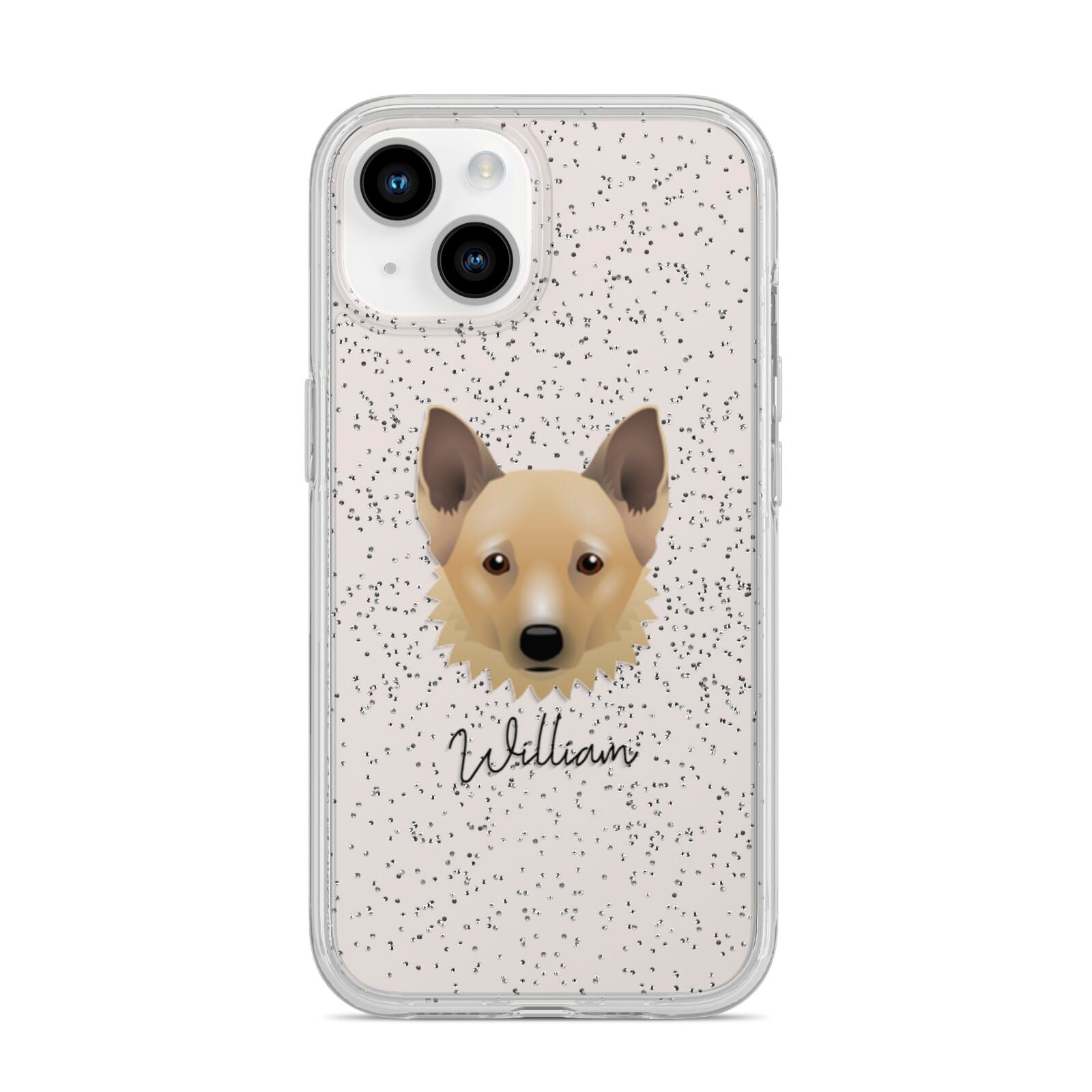Canadian Eskimo Dog Personalised iPhone 14 Glitter Tough Case Starlight