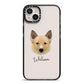 Canadian Eskimo Dog Personalised iPhone 14 Plus Black Impact Case on Silver phone