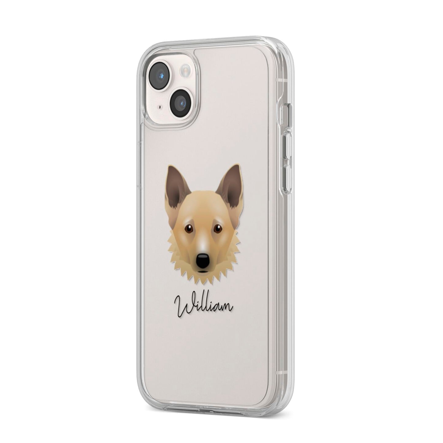 Canadian Eskimo Dog Personalised iPhone 14 Plus Clear Tough Case Starlight Angled Image