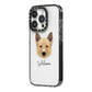 Canadian Eskimo Dog Personalised iPhone 14 Pro Black Impact Case Side Angle on Silver phone