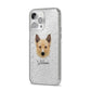 Canadian Eskimo Dog Personalised iPhone 14 Pro Max Glitter Tough Case Silver Angled Image