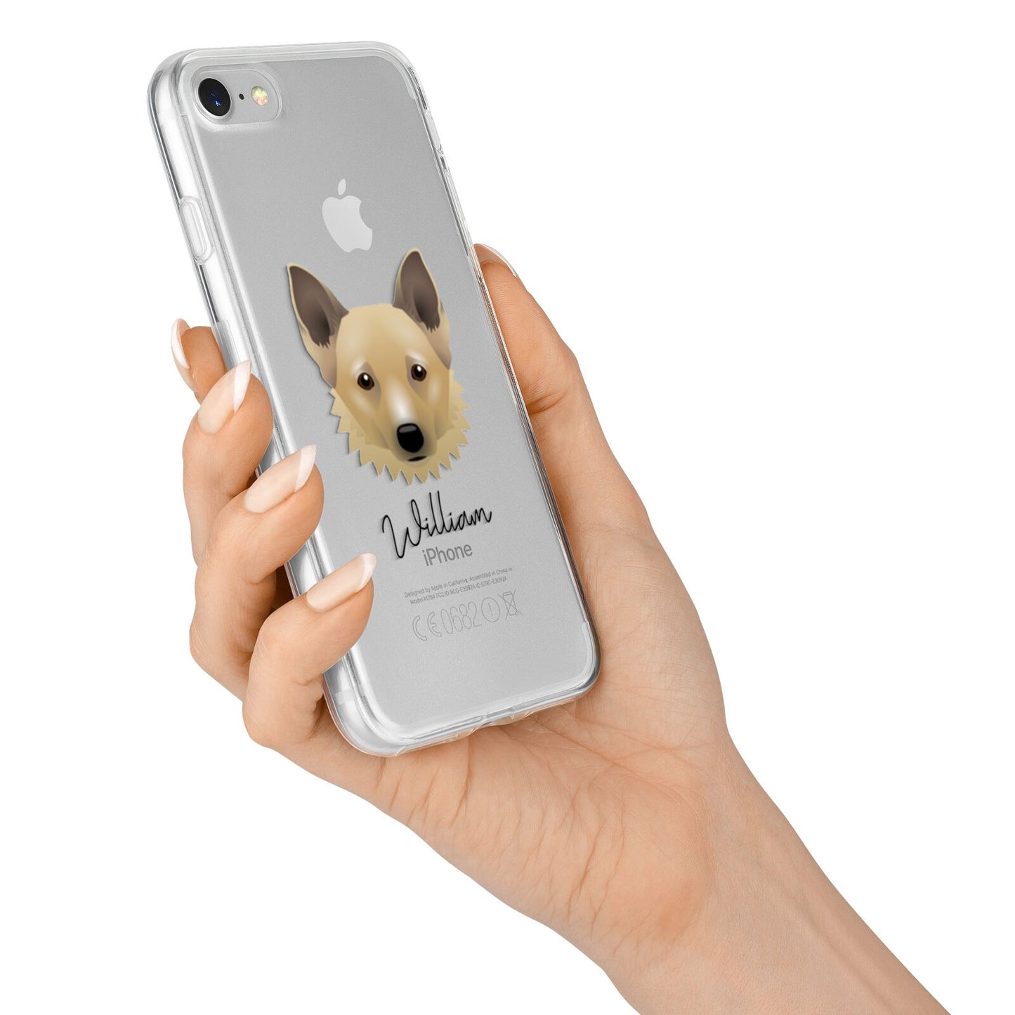Canadian Eskimo Dog Personalised iPhone 7 Bumper Case on Silver iPhone Alternative Image