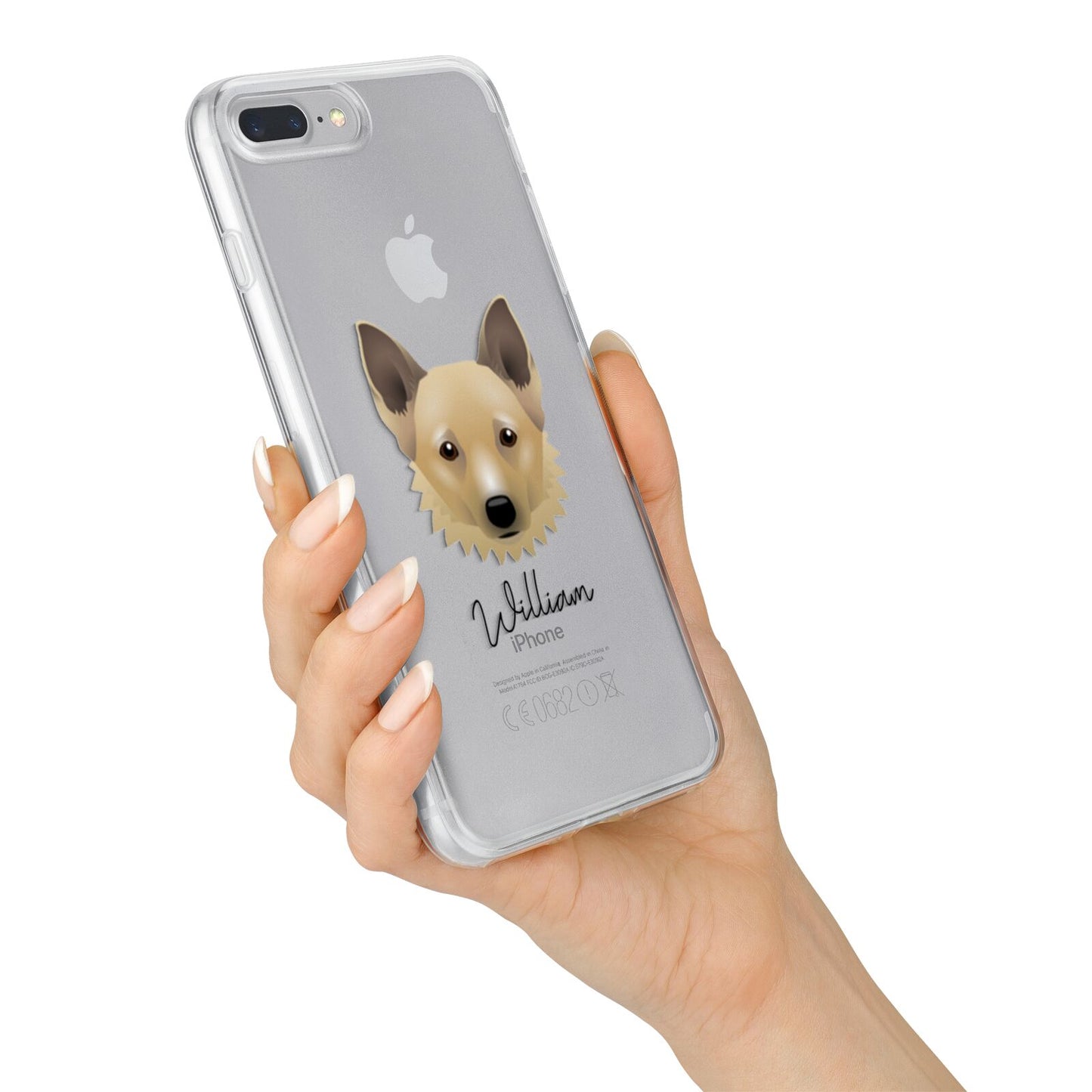 Canadian Eskimo Dog Personalised iPhone 7 Plus Bumper Case on Silver iPhone Alternative Image