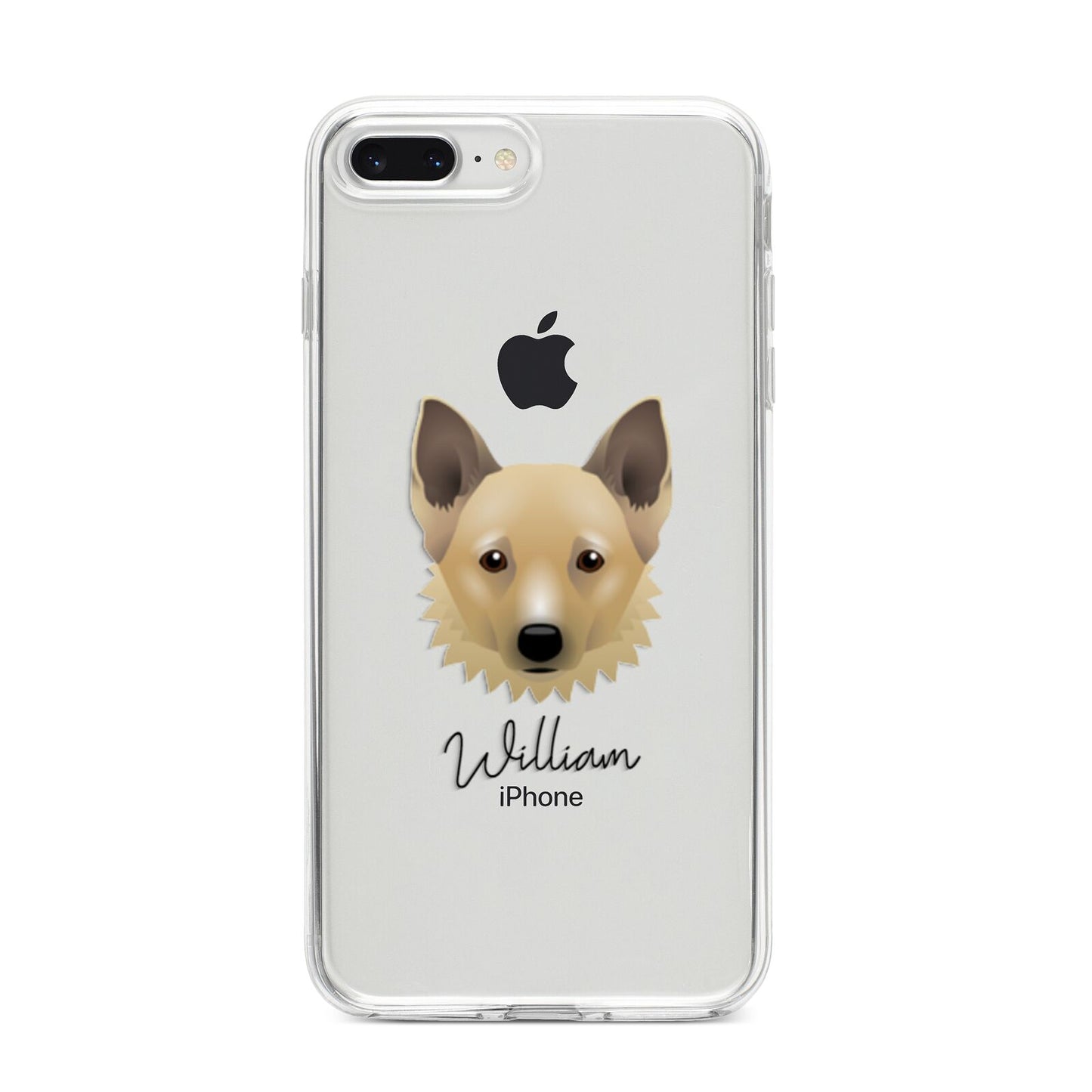 Canadian Eskimo Dog Personalised iPhone 8 Plus Bumper Case on Silver iPhone