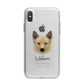 Canadian Eskimo Dog Personalised iPhone X Bumper Case on Silver iPhone Alternative Image 1