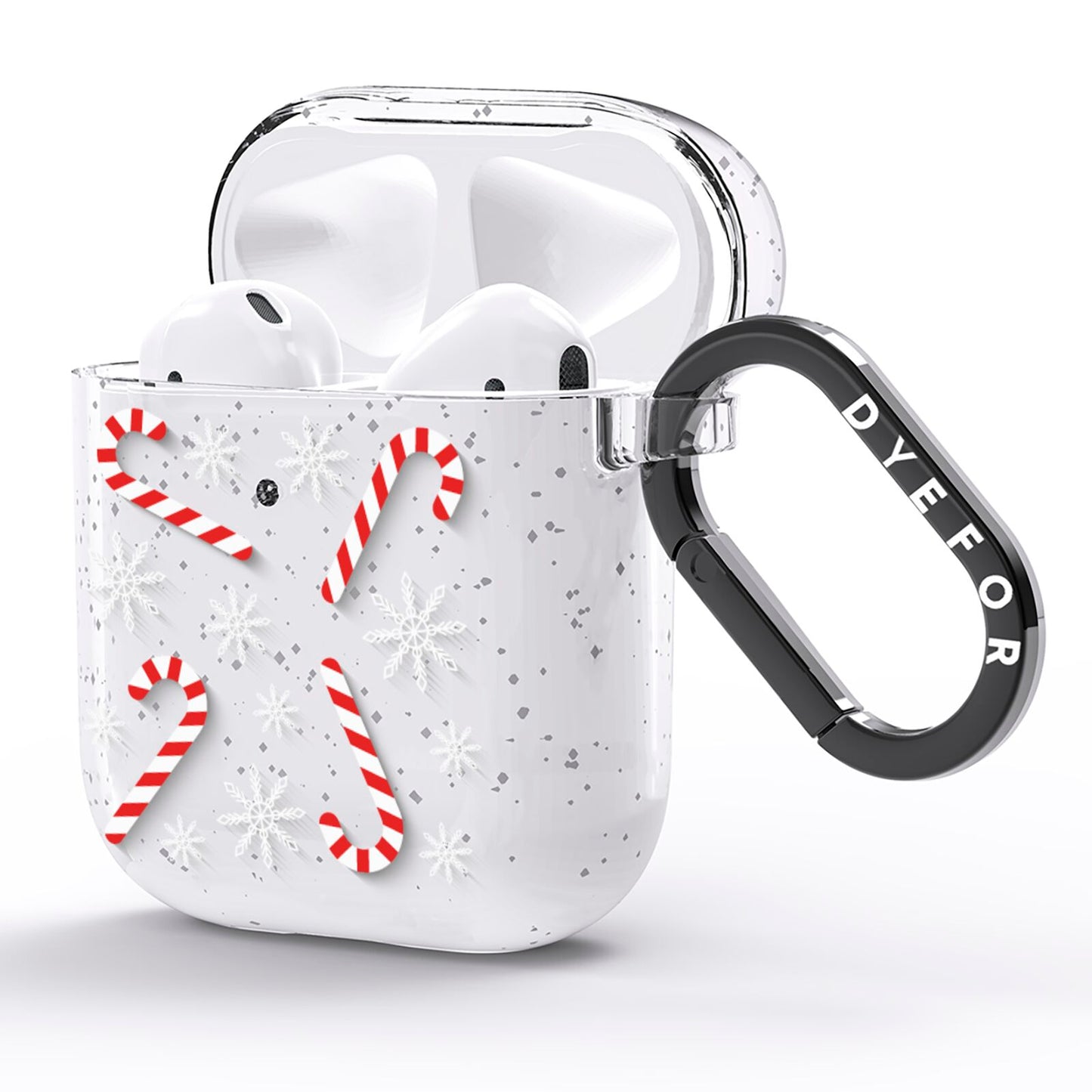 Candy Cane AirPods Glitter Case Side Image