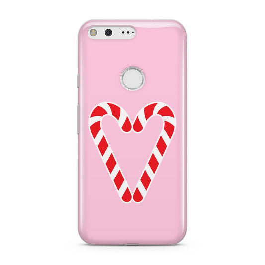 Candy Cane Heart Google Pixel Case