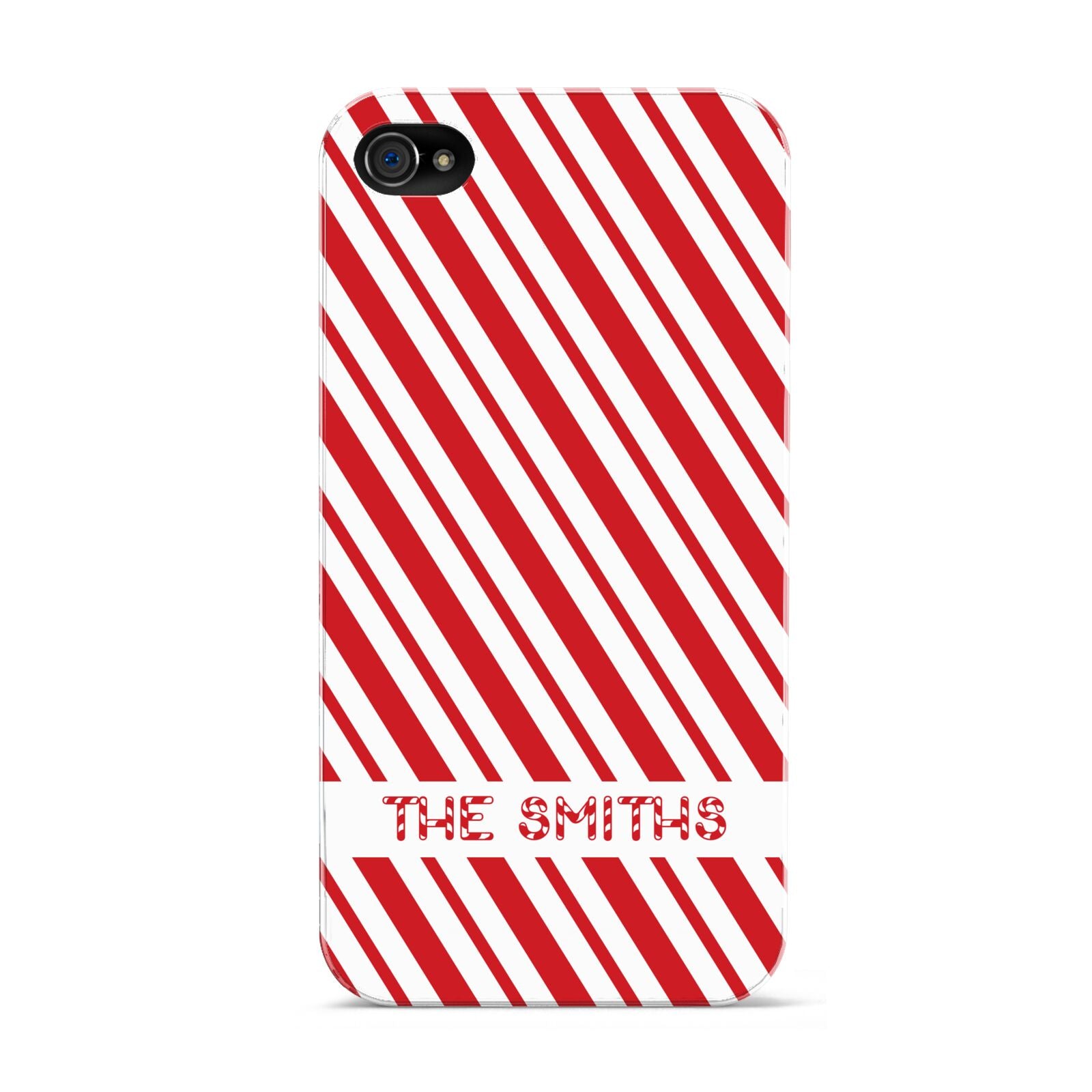 Candy Cane Personalised Apple iPhone 4s Case