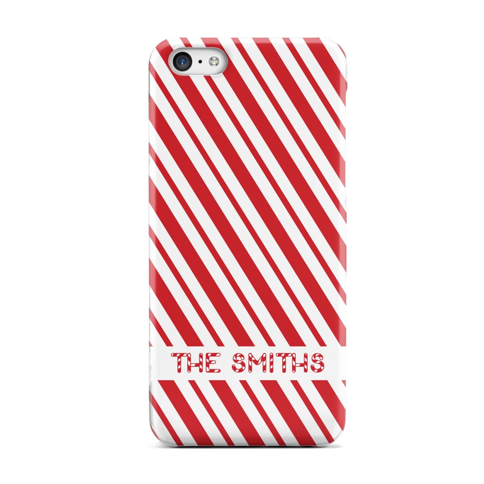 Candy Cane Personalised Apple iPhone 5c Case