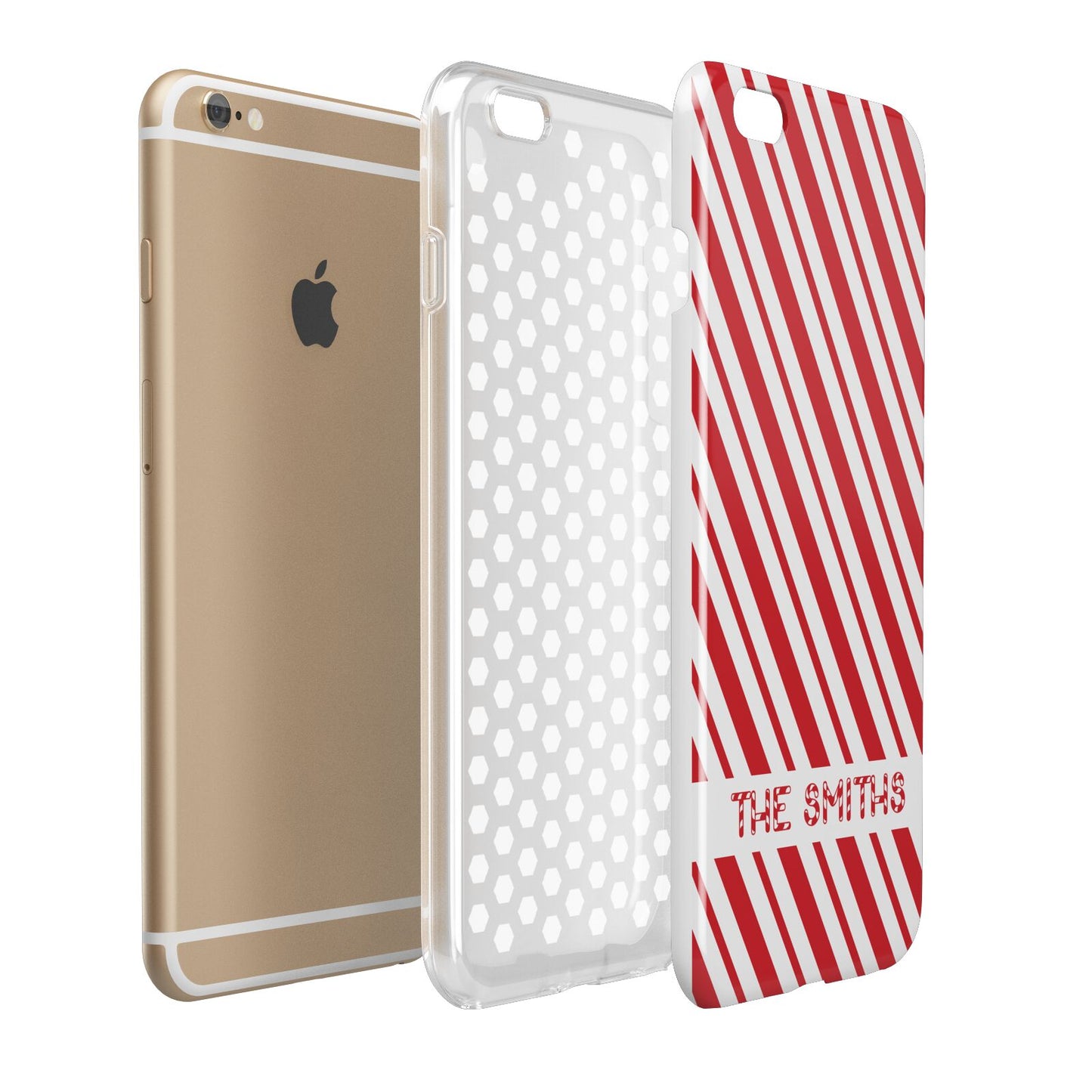 Candy Cane Personalised Apple iPhone 6 Plus 3D Tough Case Expand Detail Image