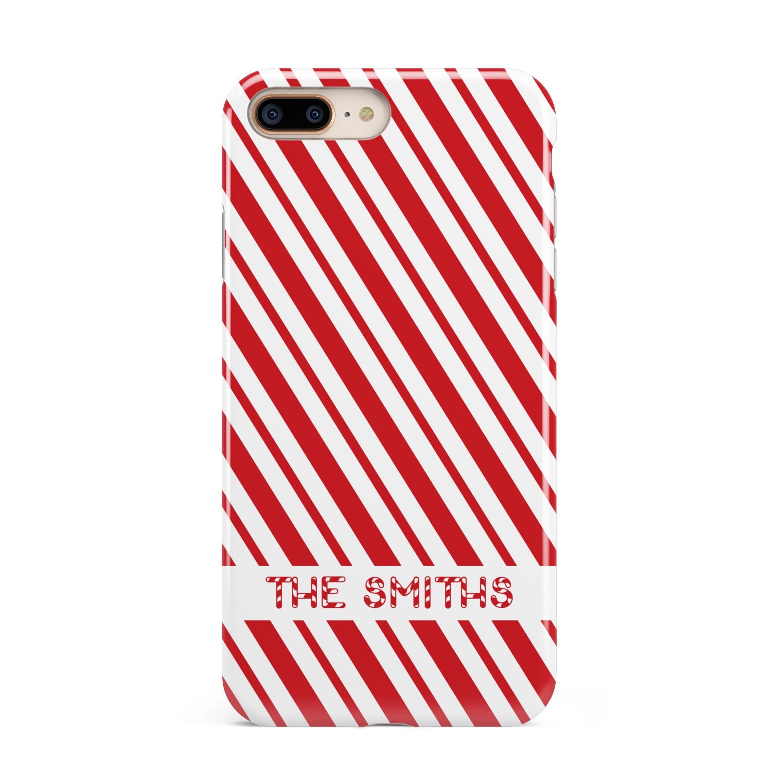 Candy Cane Personalised Apple iPhone 7 8 Plus 3D Tough Case