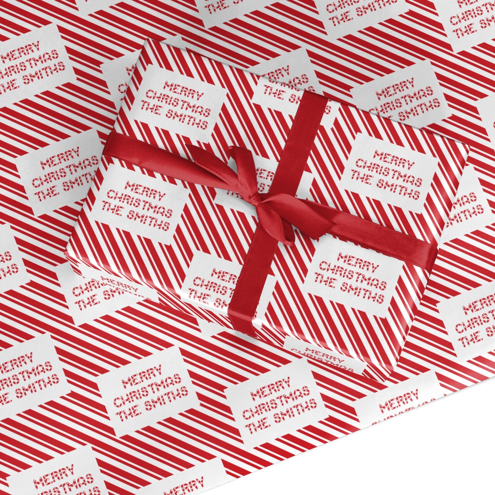 Candy Cane Personalised Custom Wrapping Paper