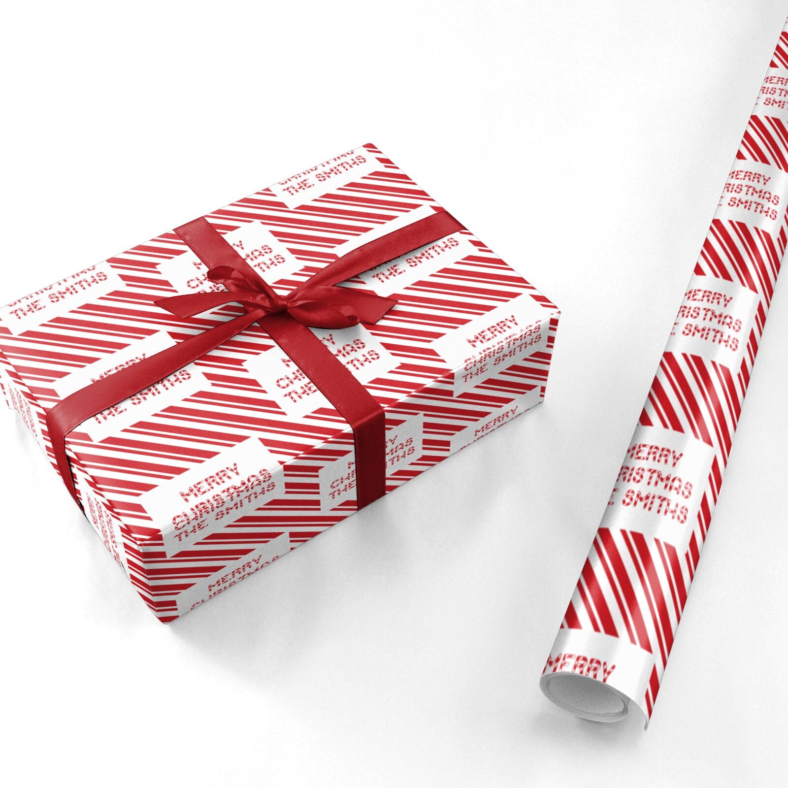Candy Cane Personalised Personalised Wrapping Paper