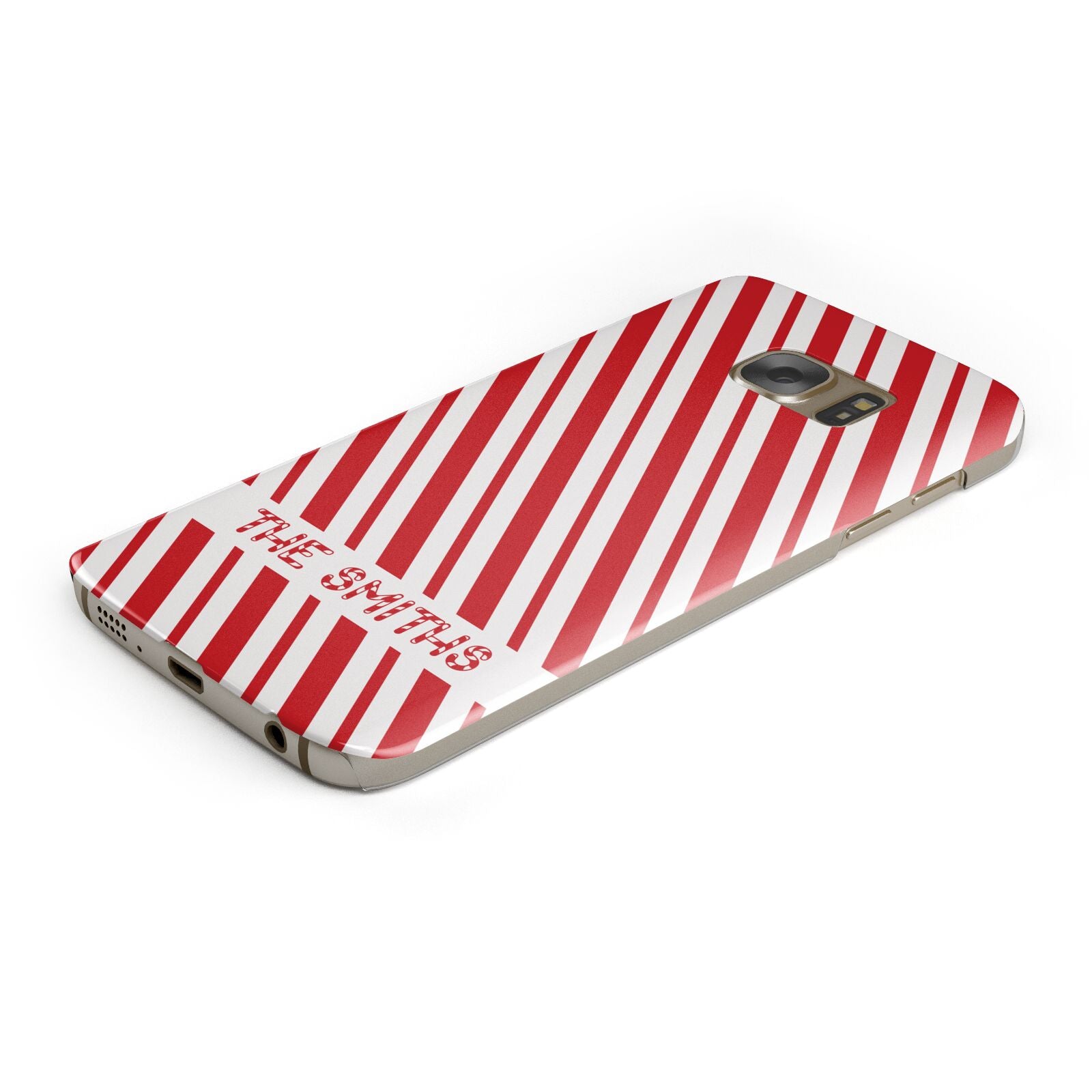 Candy Cane Personalised Protective Samsung Galaxy Case Angled Image