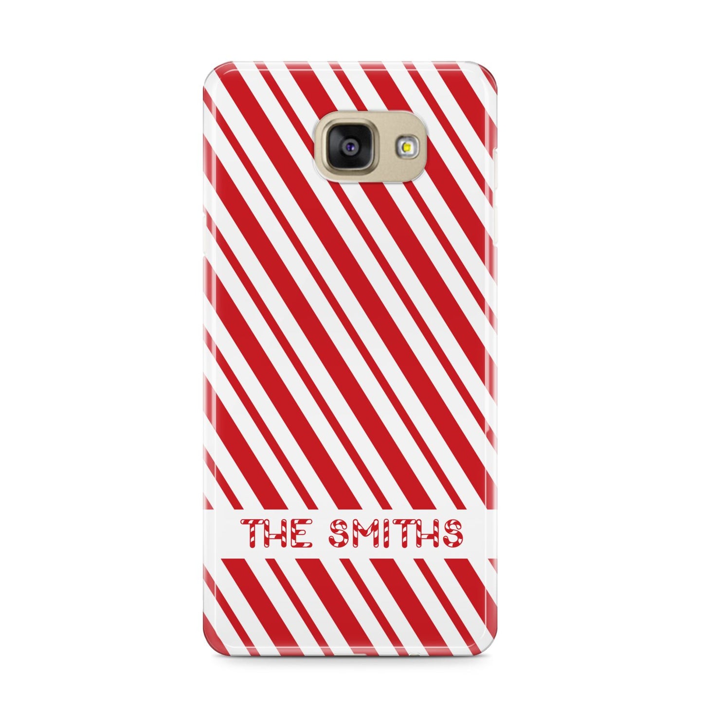 Candy Cane Personalised Samsung Galaxy A9 2016 Case on gold phone