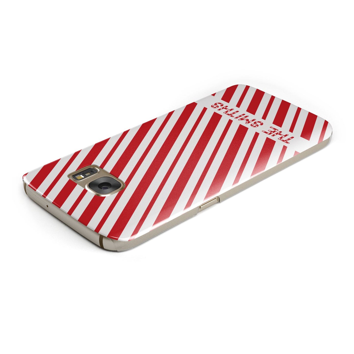 Candy Cane Personalised Samsung Galaxy Case Top Cutout