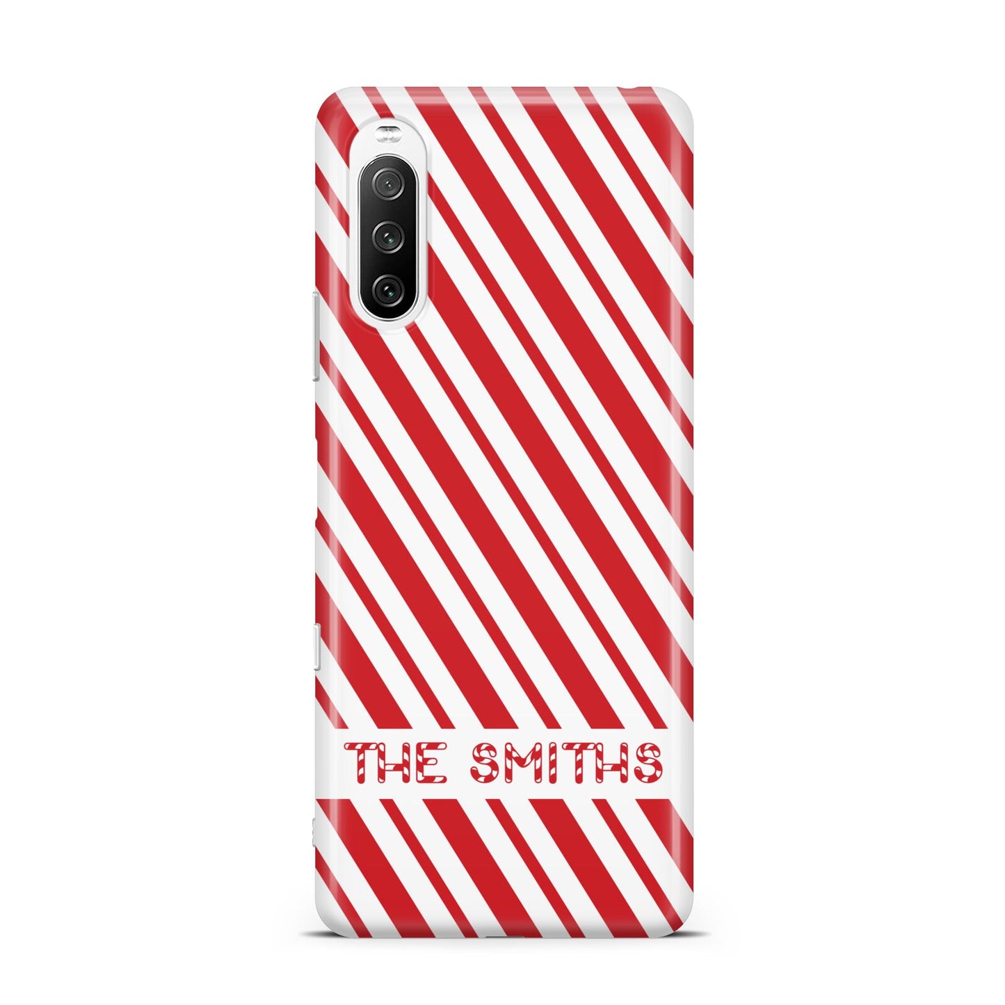 Candy Cane Personalised Sony Xperia 10 III Case