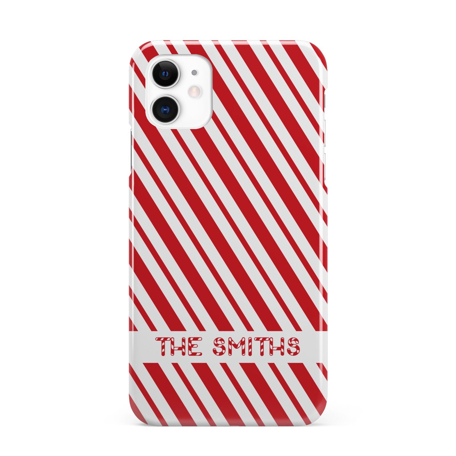 Candy Cane Personalised iPhone 11 3D Snap Case