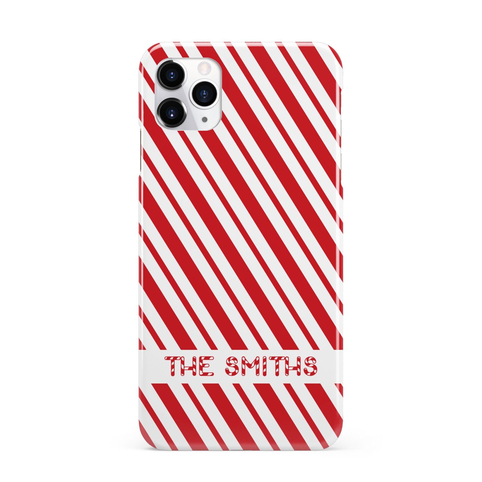 Candy Cane Personalised iPhone 11 Pro Max 3D Snap Case