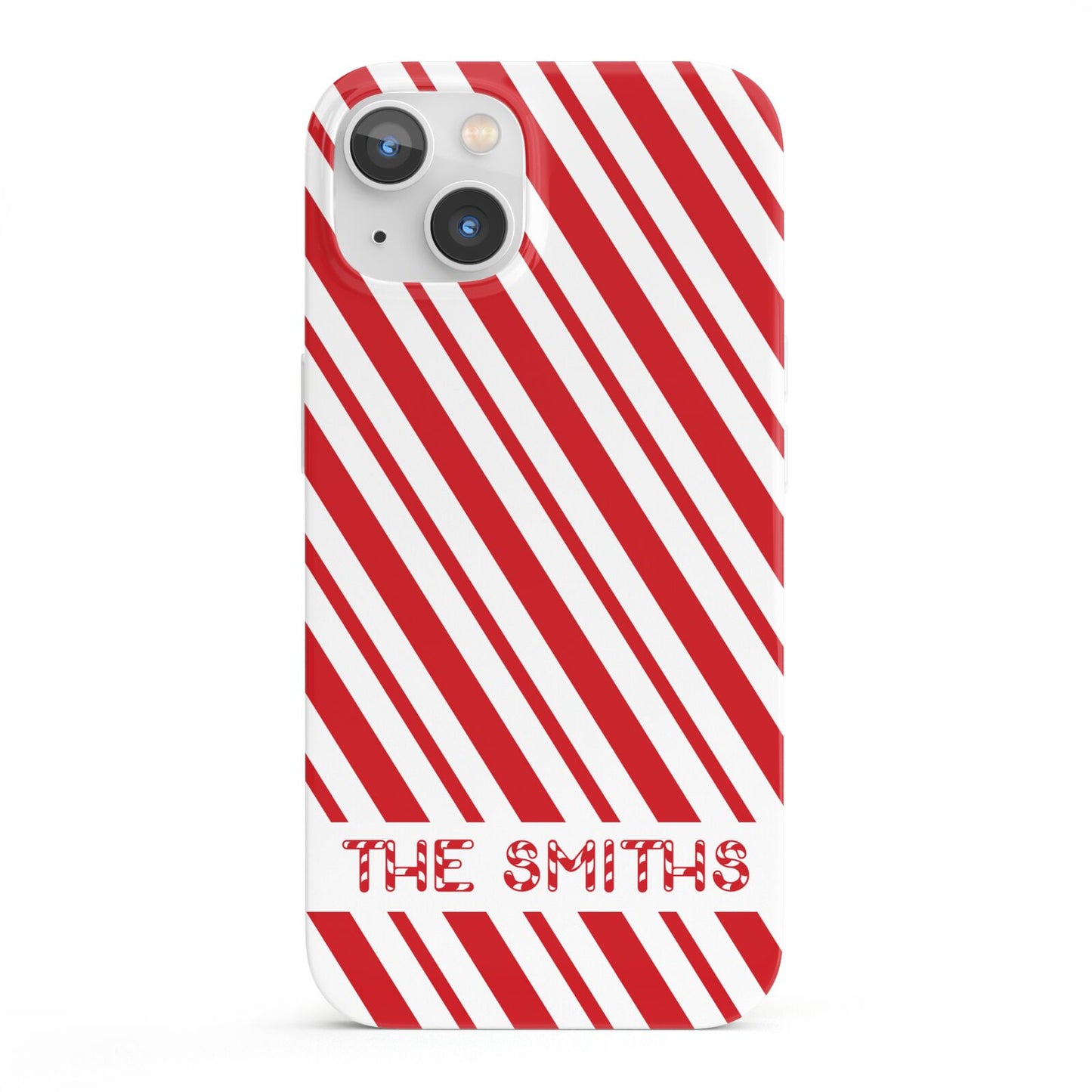 Candy Cane Personalised iPhone 13 Full Wrap 3D Snap Case