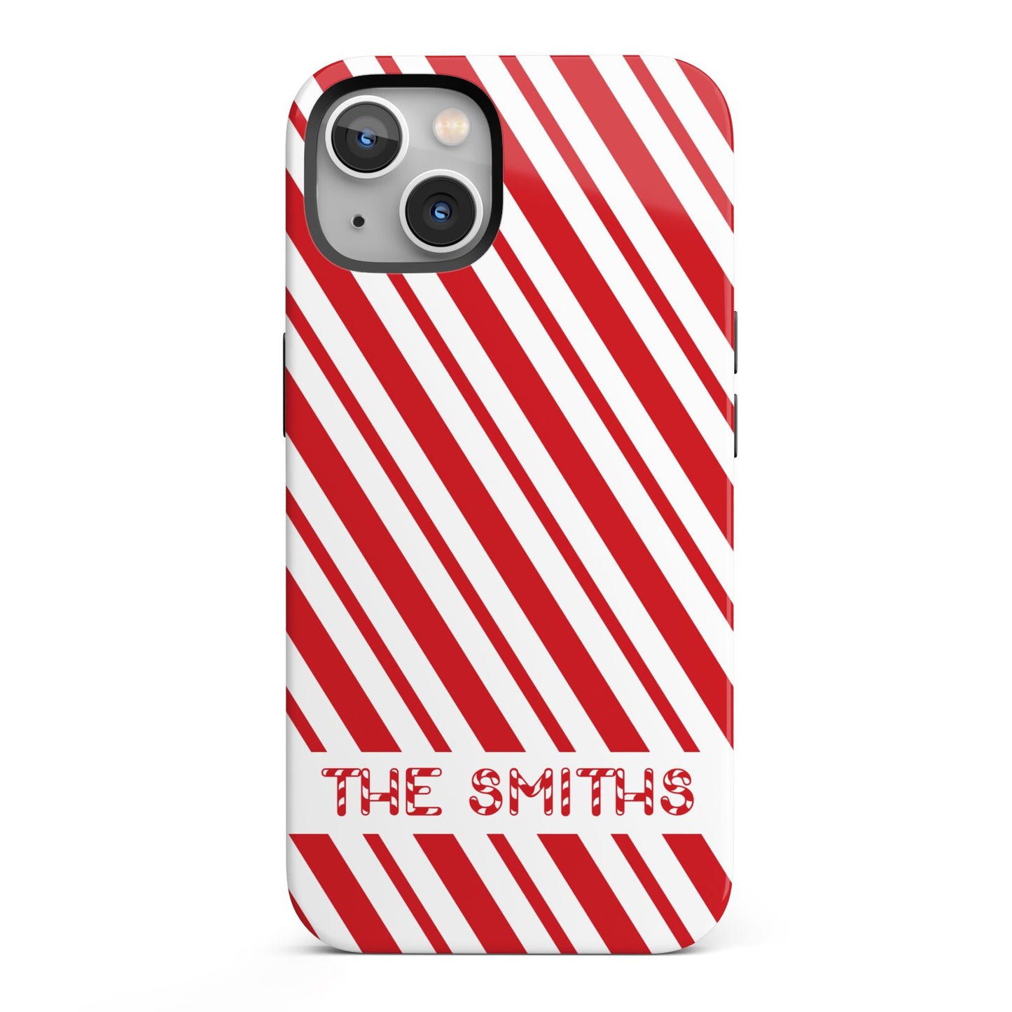 Candy Cane Personalised iPhone 13 Full Wrap 3D Tough Case