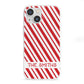 Candy Cane Personalised iPhone 13 Mini Clear Bumper Case