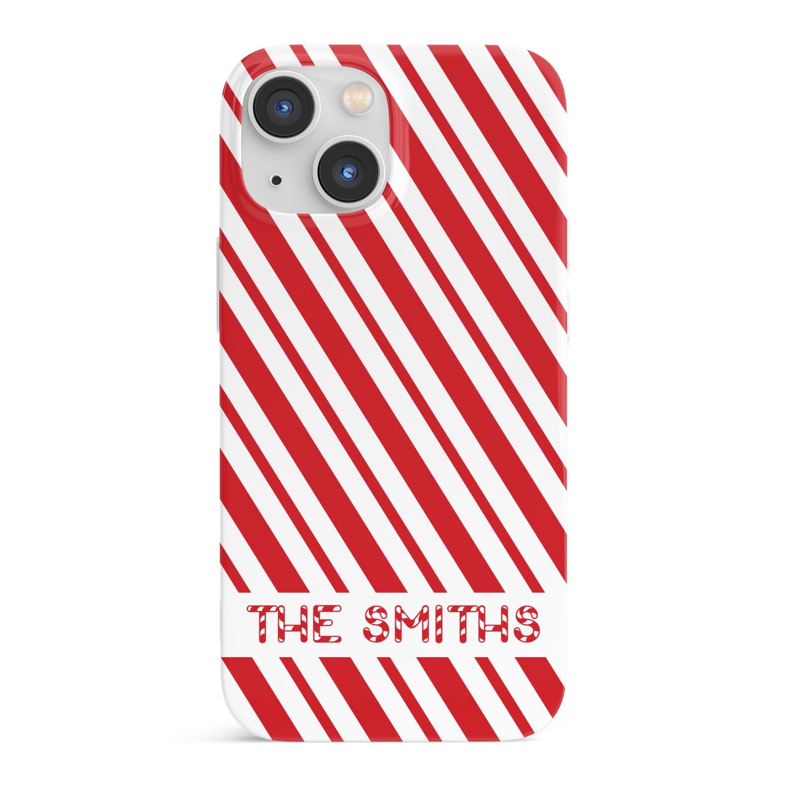 Candy Cane Personalised iPhone 13 Mini Full Wrap 3D Snap Case