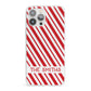 Candy Cane Personalised iPhone 13 Pro Max Clear Bumper Case