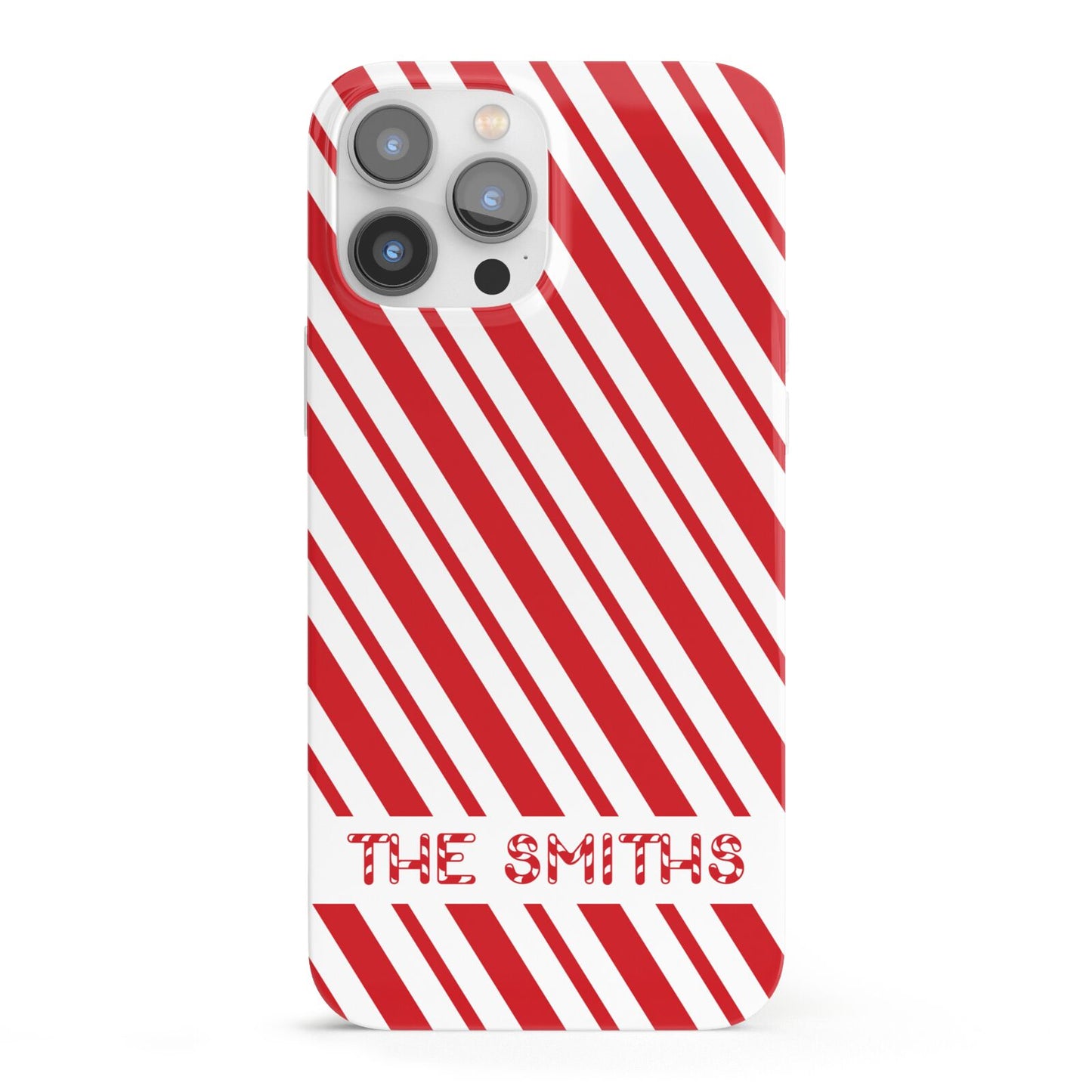 Candy Cane Personalised iPhone 13 Pro Max Full Wrap 3D Snap Case