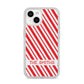 Candy Cane Personalised iPhone 14 Clear Tough Case Starlight