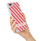 Candy Cane Personalised iPhone 7 Plus Bumper Case on Silver iPhone Alternative Image