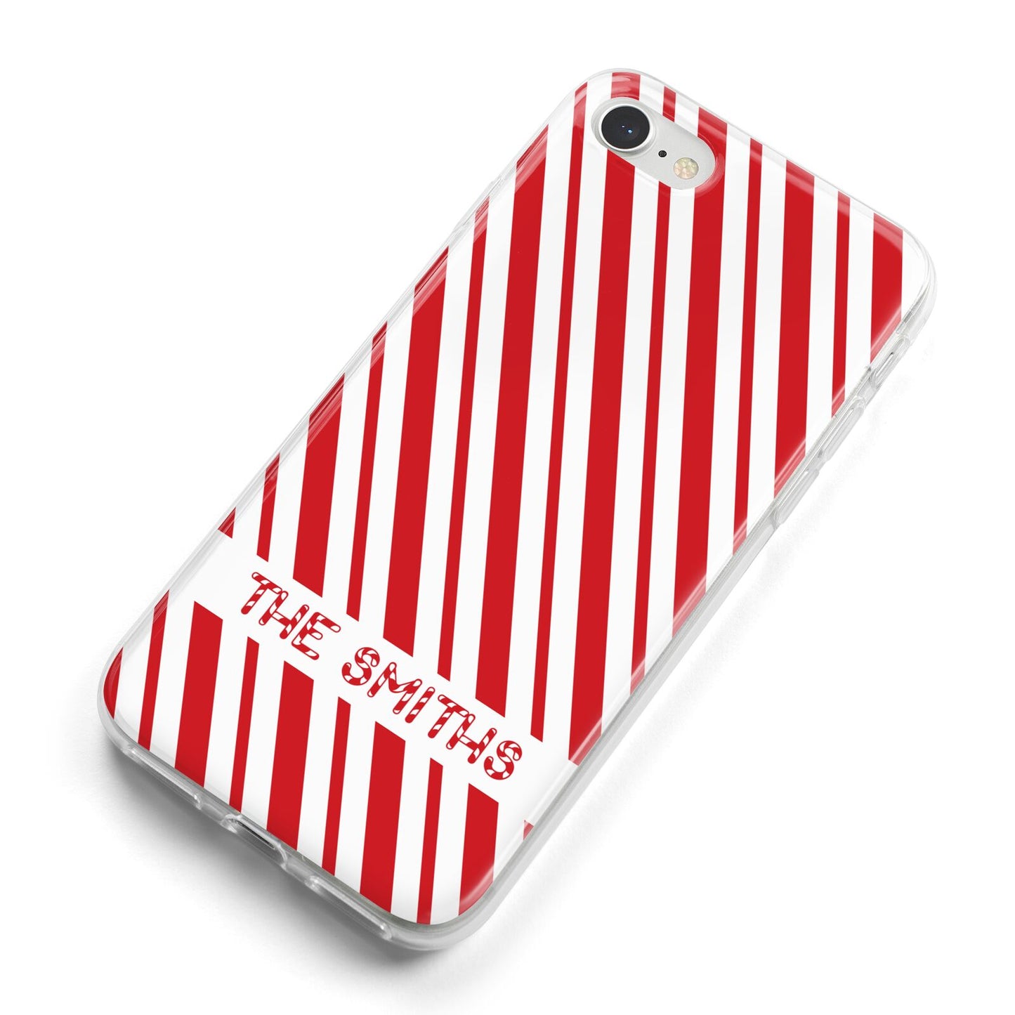 Candy Cane Personalised iPhone 8 Bumper Case on Silver iPhone Alternative Image