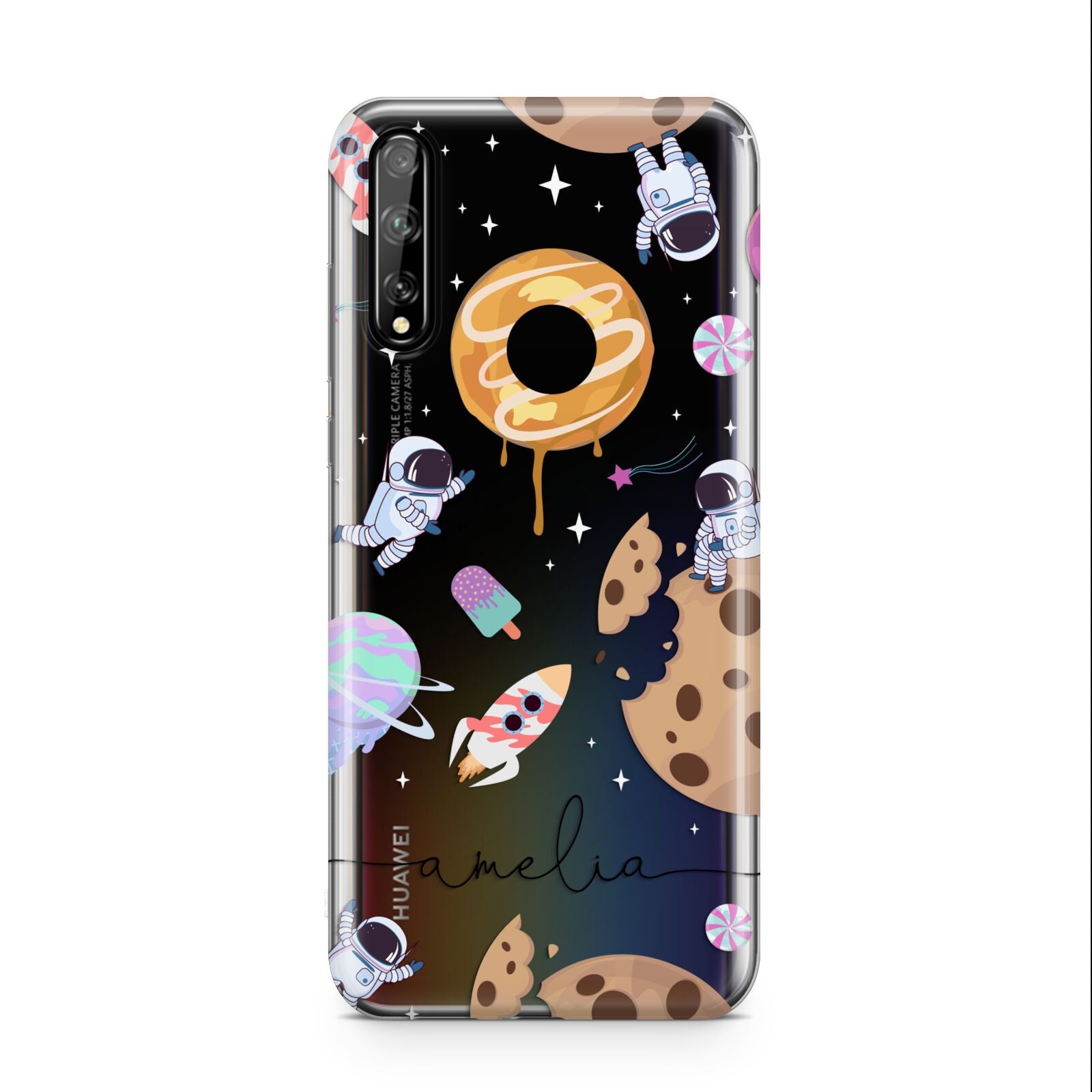 Candyland Galaxy Clear Personalised Huawei Enjoy 10s Phone Case