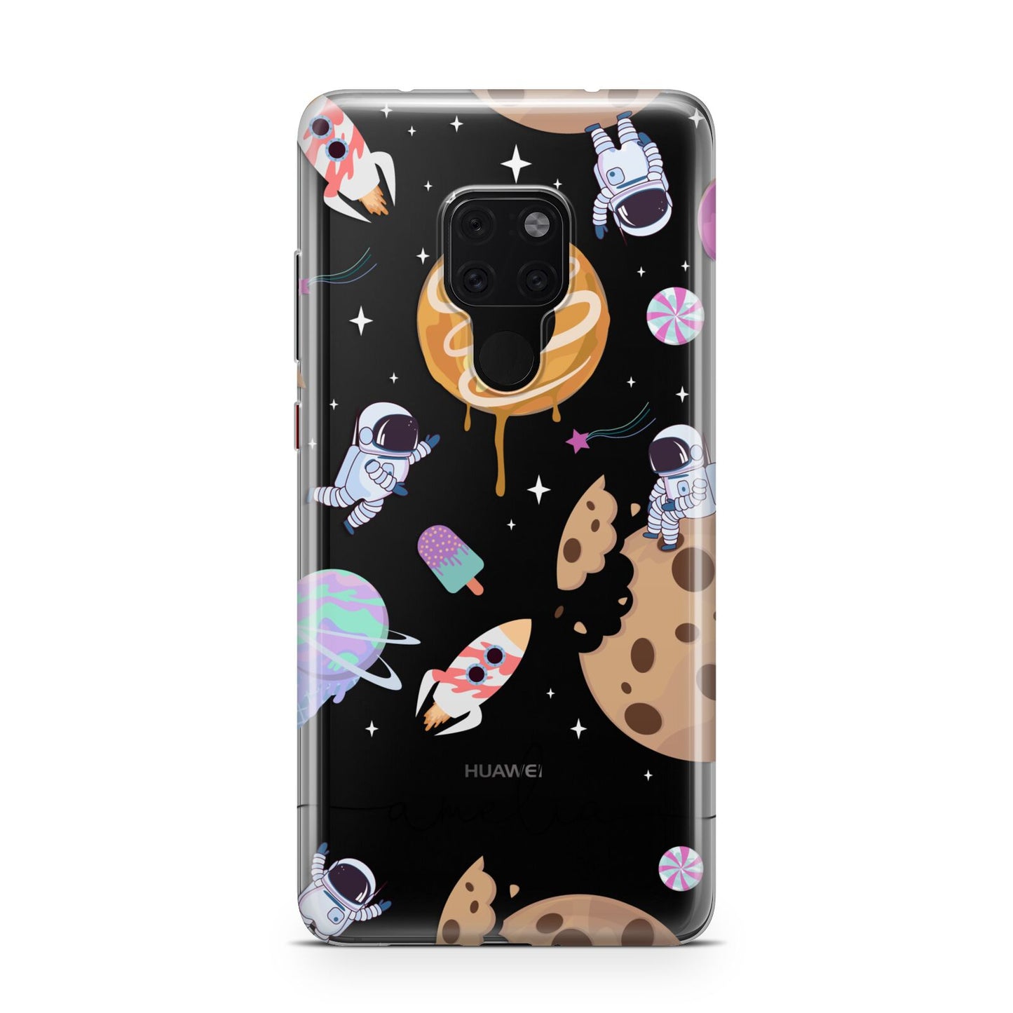 Candyland Galaxy Clear Personalised Huawei Mate 20 Phone Case