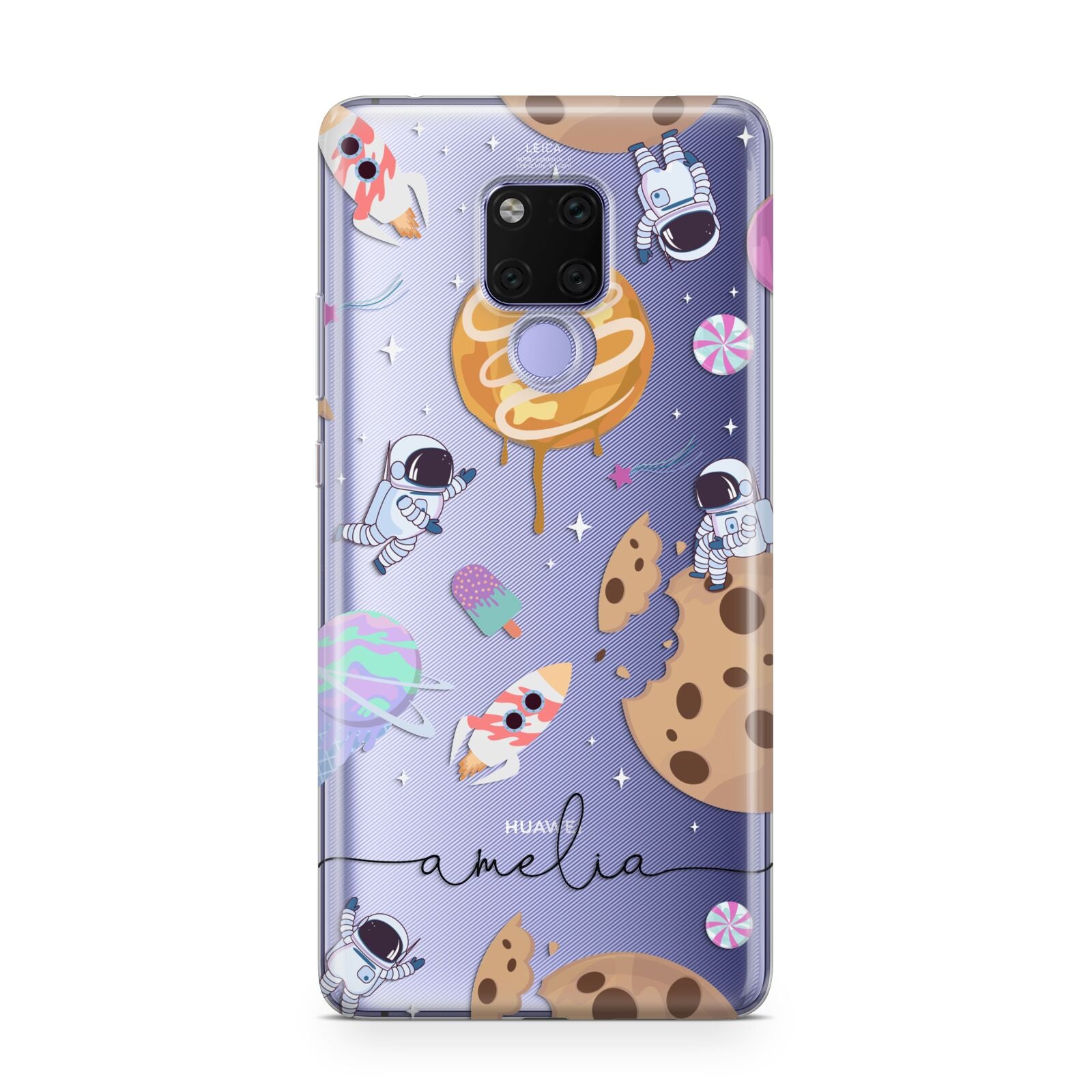 Candyland Galaxy Clear Personalised Huawei Mate 20X Phone Case