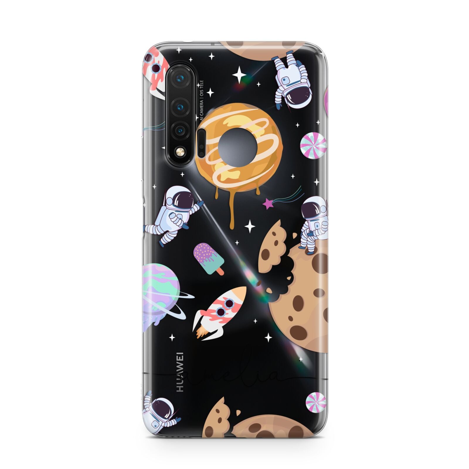 Candyland Galaxy Clear Personalised Huawei Nova 6 Phone Case